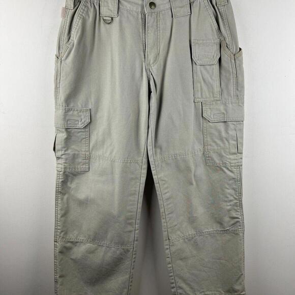 5.11 Tactical Series  Pants Women's 10 Gray Beige Double Knee Utility - Picture 1 of 5